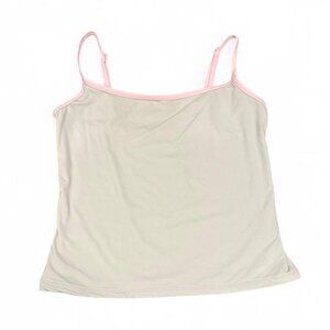 Skims Grey Tank Top with Pink Trim and Straps in size M